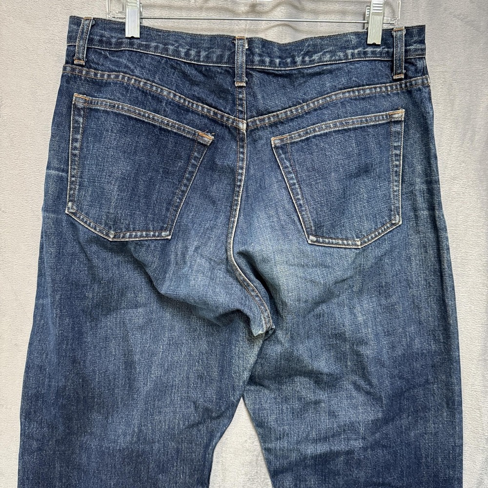 Banana Republic Jeans Mens Large Blue Dark Wash Button Fly Denim Pants 34x28 - Picture 12 of 13